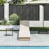 Tumbona plegable con cojín y espacio beige ratán