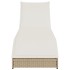 Tumbona plegable con cojín y espacio beige ratán