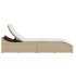 Tumbona plegable con cojín y espacio beige ratán