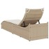 Tumbona plegable con cojín y espacio beige ratán