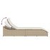 Tumbona plegable con cojín y espacio beige ratán