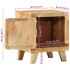 Mesilla de noche 2 uds 40x32x46 cm madera mango