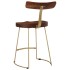 Taburetes de barra 2 uds madera maciza de mango 49x43x79