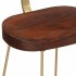 Taburetes de barra 2 uds madera maciza de mango 49x43x79