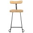 Taburetes de barra 2 uds 49x43x88 cm madera maciza de