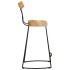 Taburetes de barra 2 uds 49x43x88 cm madera maciza de