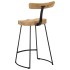 Taburetes de barra 2 uds 49x43x88 cm madera maciza de