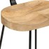 Taburetes de barra 2 uds 49x43x88 cm madera maciza de