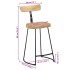 Taburetes de barra 2 uds 49x43x88 cm madera maciza de