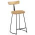 Taburetes de barra 2 uds 49x43x88 cm madera maciza de