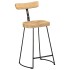 Taburetes de barra 2 uds 49x43x88 cm madera maciza de