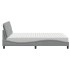 Cama con colchón tela gris claro 140x190