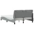 Cama con colchón tela gris claro 140x190