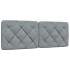 Cama con colchón tela gris claro 140x190