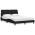 Cama con colchón tela negro 140x190