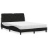 Cama con colchón tela negro 140x190