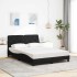 Cama con colchón tela negro 140x190