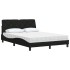 Cama con colchón tela negro 140x190