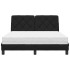Cama con colchón tela negro 140x190