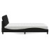 Cama con colchón tela negro 140x190