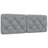 Cama con colchón tela gris claro 140x200
