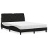 Cama con colchón tela negro 140x200