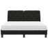 Cama con colchón tela negro 140x200