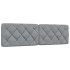 Cama con colchón de tela gris claro 180x200