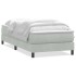 Cama box spring con colchón terciopelo gris claro 90x210