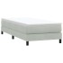 Cama box spring con colchón terciopelo gris claro 90x210