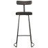 Taburetes de barra 2 uds negro 49x43x103 cm madera maciza