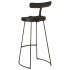 Taburetes de barra 2 uds negro 49x43x103 cm madera maciza