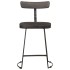 Taburetes de barra 2 uds negro 49x43x79 cm madera maciza