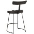 Taburetes de barra 2 uds negro 49x43x79 cm madera maciza