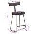 Taburetes de barra 2 uds negro 49x43x79 cm madera maciza