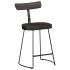 Taburetes de barra 2 uds negro 49x43x79 cm madera maciza