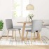 Sillas de comedor 2 uds tela gris