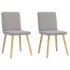 Sillas de comedor 2 uds tela gris