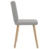 Sillas de comedor 2 uds tela gris