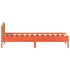 Estructura cama con cabecero madera pino marrón cera 90x200