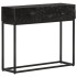Mesa consola madera maciza de mango y hierro negro 90x30x76