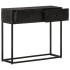 Mesa consola madera maciza de mango y hierro negro 90x30x76