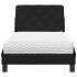 Cama con colchón tela negro 80x200