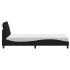 Cama con colchón tela negro 80x200
