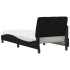 Cama con colchón tela negro 80x200