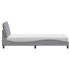 Cama con colchón tela gris claro 80x200