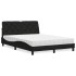 Cama con colchón tela negro 120x200