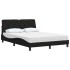 Cama con colchón tela negro 120x200
