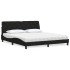 Cama con colchón de tela negro 180x200