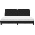 Cama con colchón de tela negro 180x200